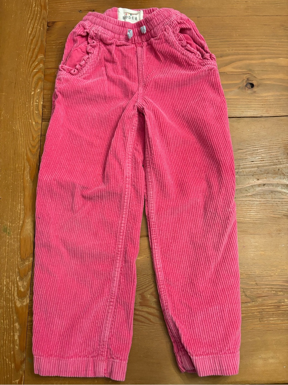 Mini Boden Bright Pink Corduroy Kids Pants